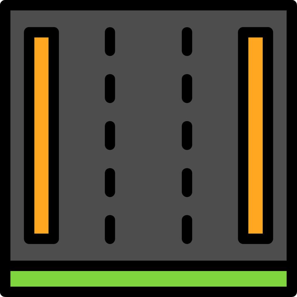 Highway Line Filled vector