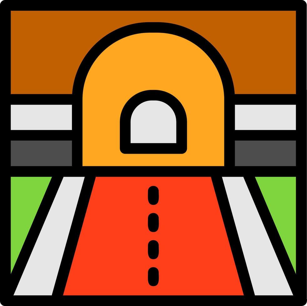 Tunnel Line Filled vector