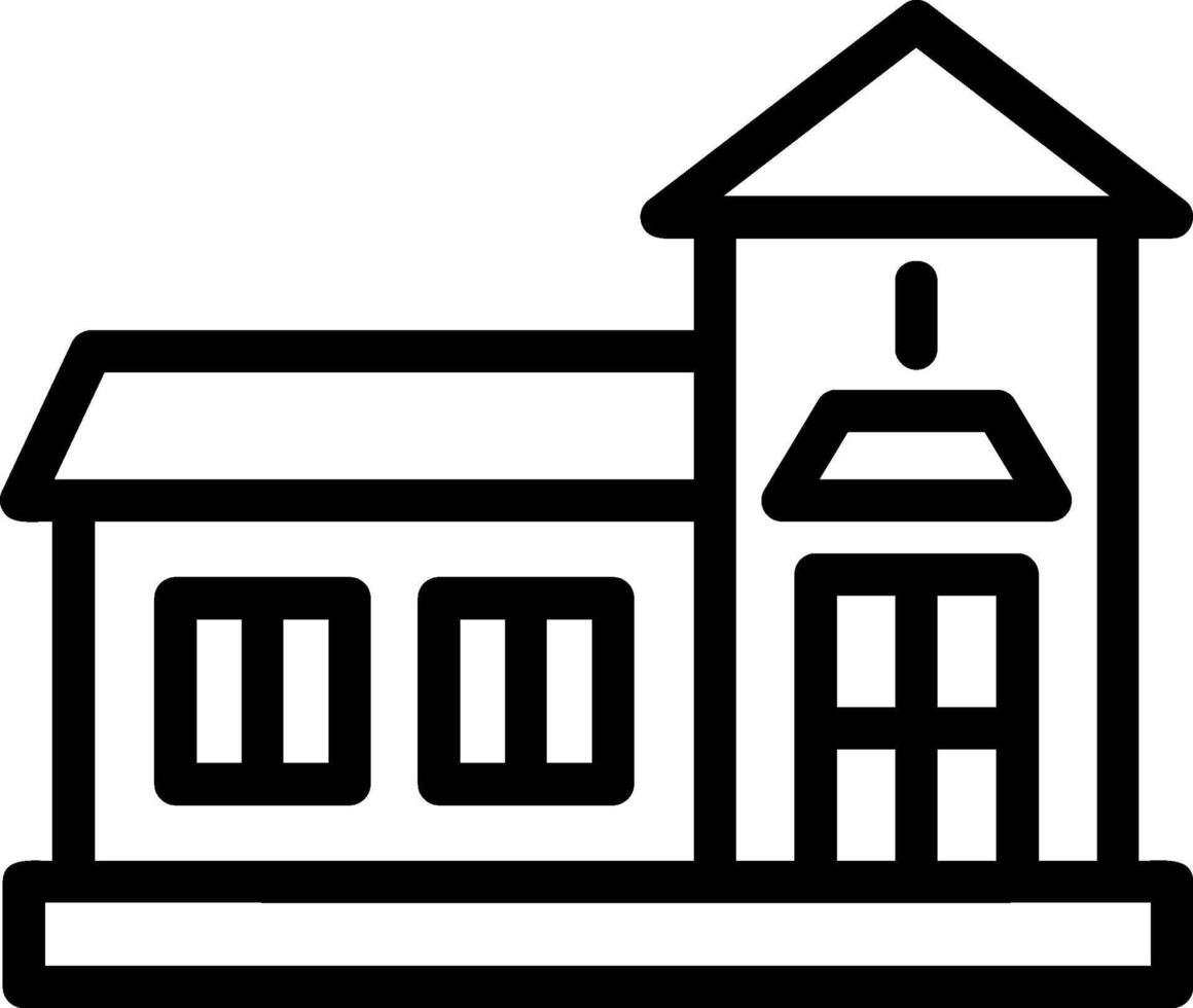 Farmhouse Line icon vector