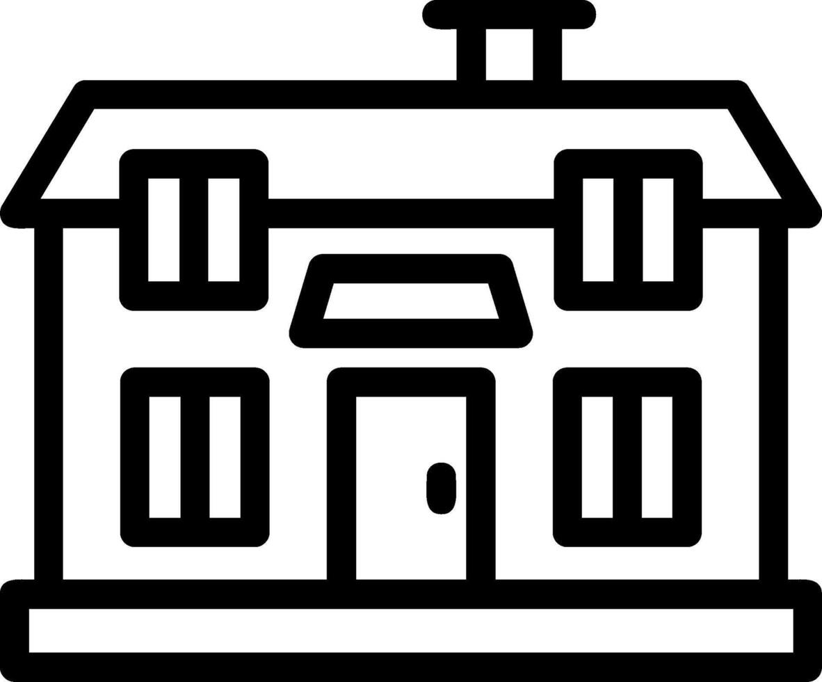 Cottage Line icon vector