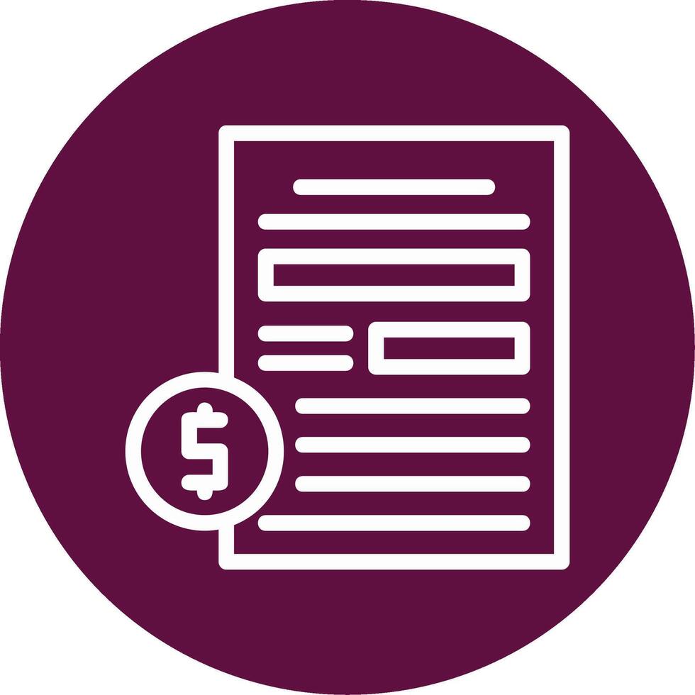 Compensation Outline Circle Icon vector