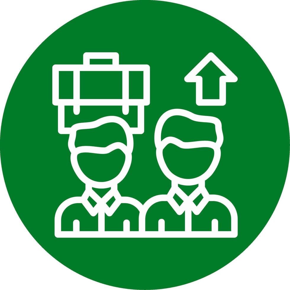 Mentorship Outline Circle Icon vector