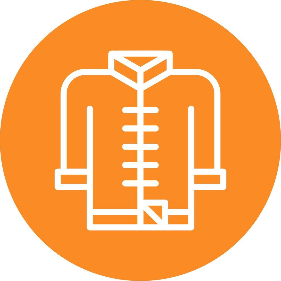 Tang Suit Outline Circle Icon vector