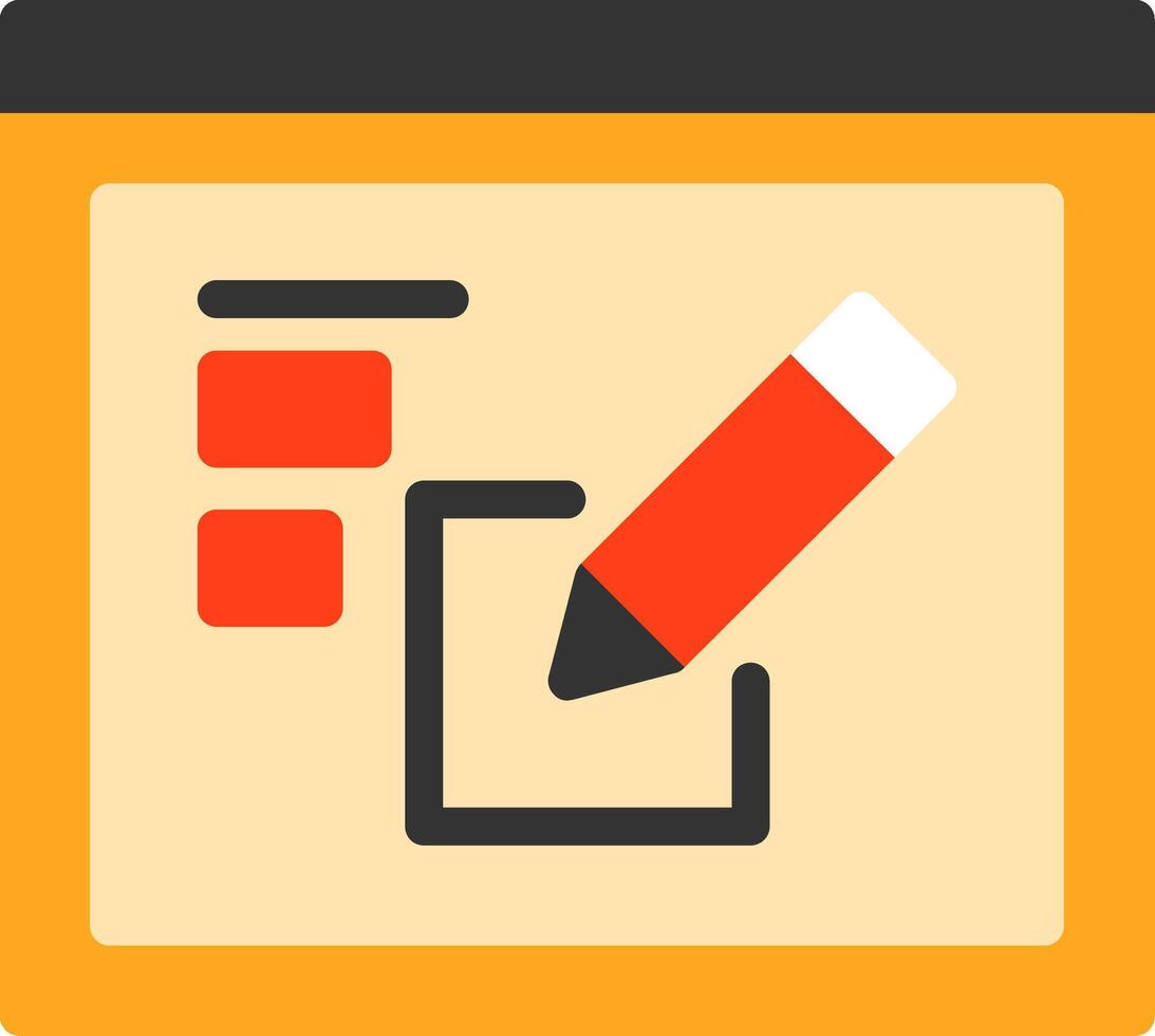 Edit Flat Icon vector