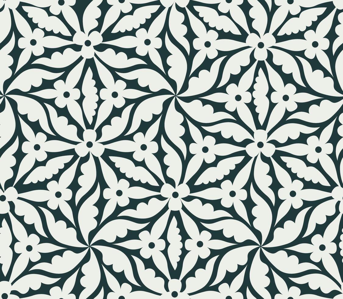 floral ornamental modelo. flores y hojas antecedentes en medieval europeo estilo. sin costura florecer cordón naturaleza decoración. vector