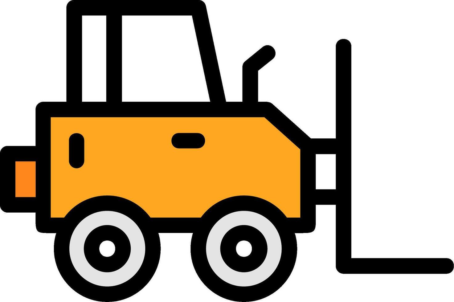Forklift Line Filled vector