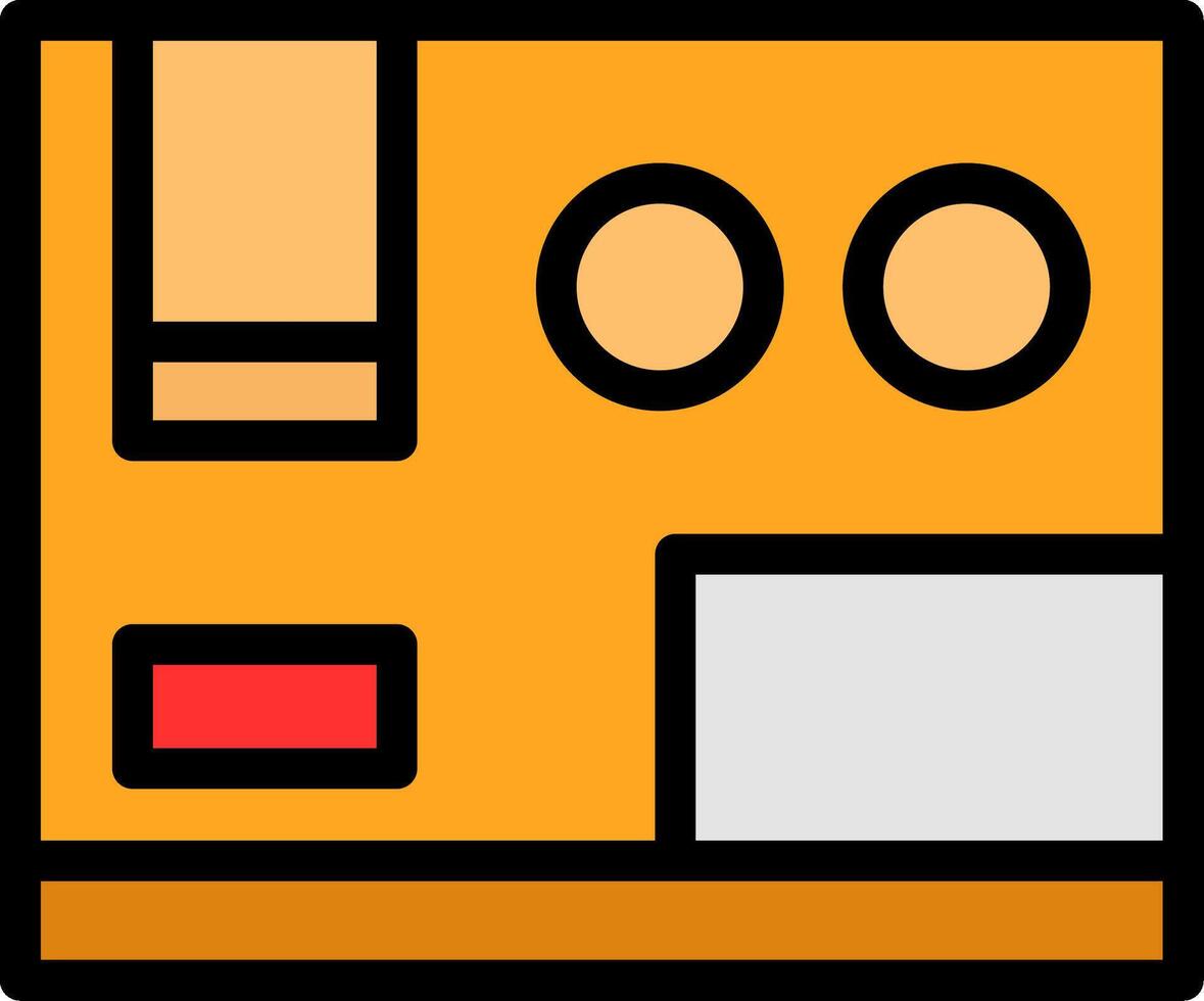 Packing Box Line Filled vector