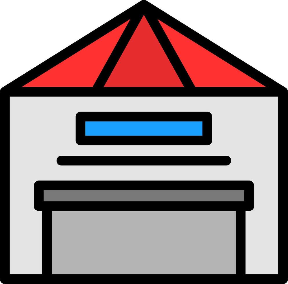Warehouse Line Filled vector