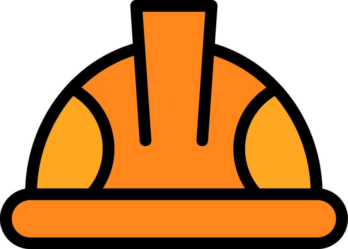 Safety Helmet Line Filled vector