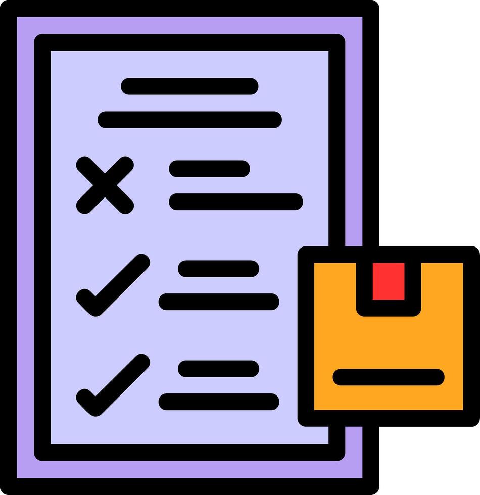 Inspection Checklist Line Filled vector