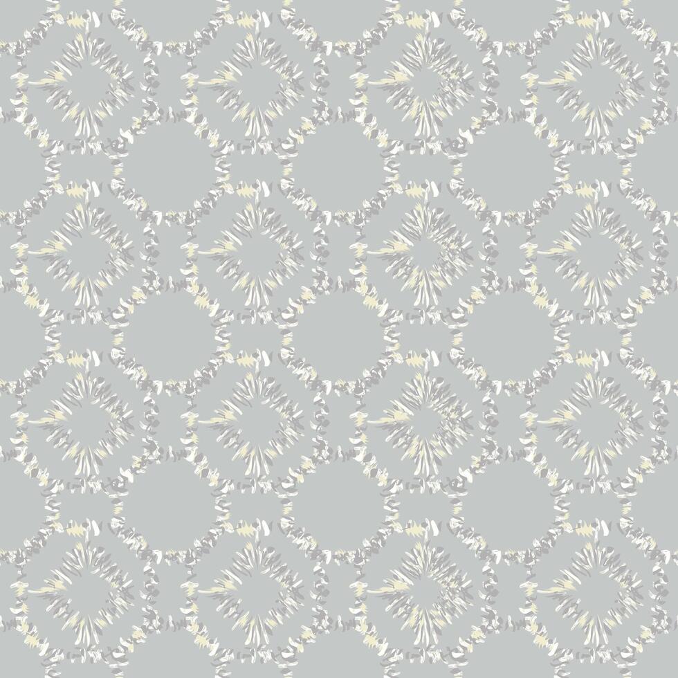 Abstract arabesque seamless pattern. Artistic line with geometric shapes. Linear floral ornamental texture in asian arab style vector
