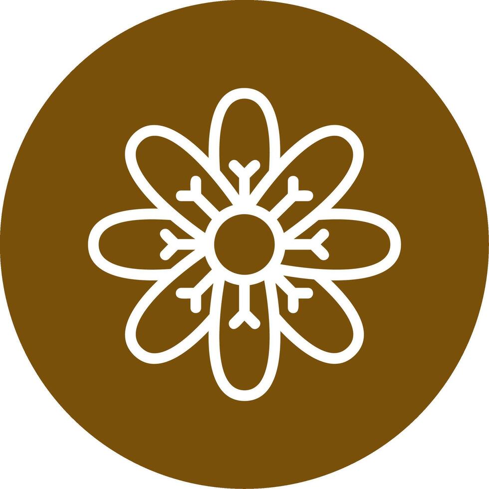 Lotus Flower Outline Circle Icon vector