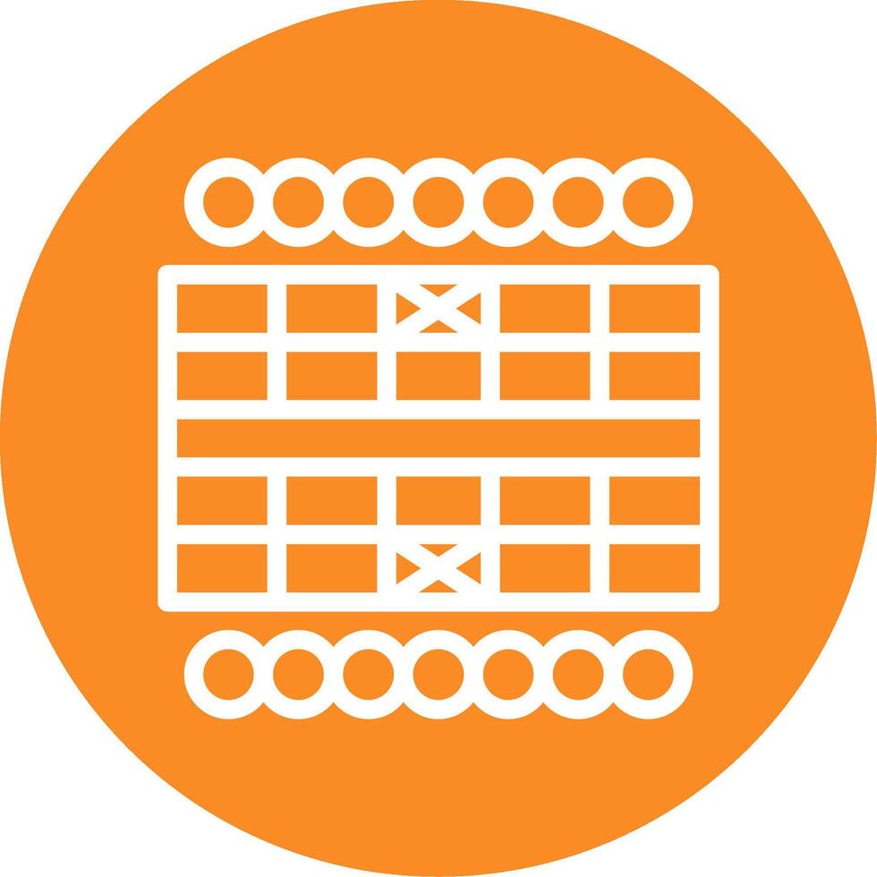 Chinese Chess Outline Circle Icon vector
