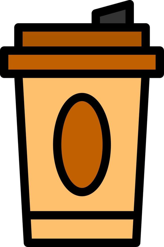 Coffee Cup Line Filled vector