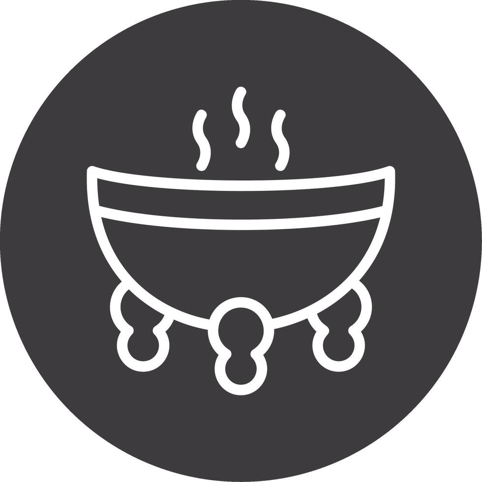 Incense Burner Outline Circle Icon vector