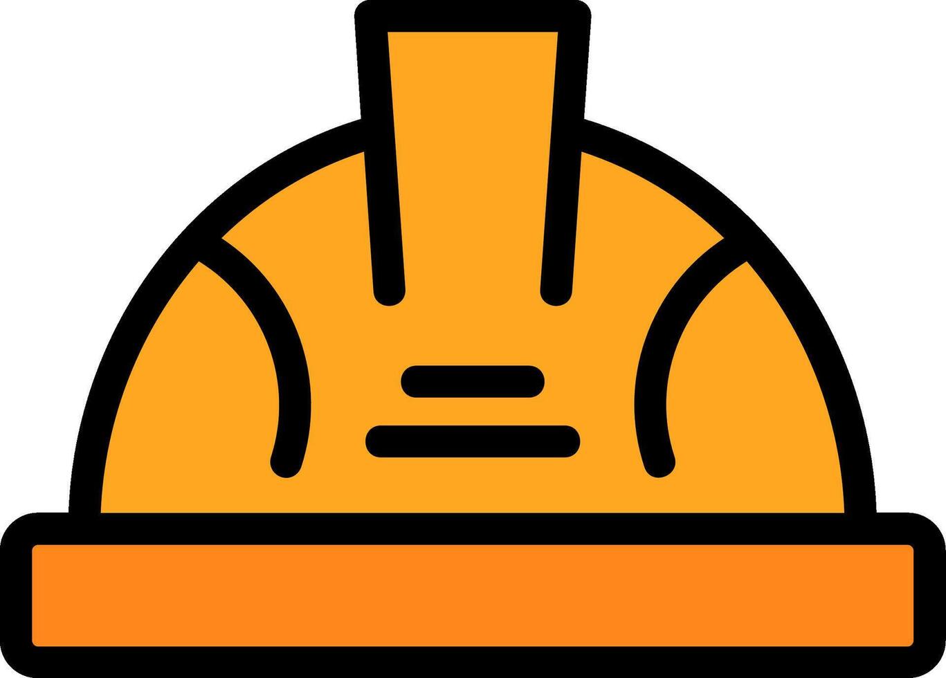 Hard Hat Line Filled vector