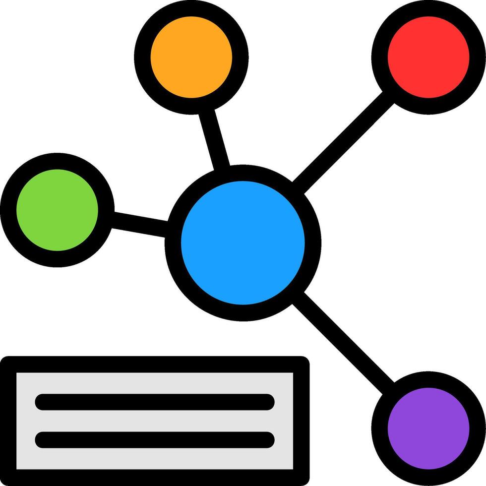 Network Line Filled vector