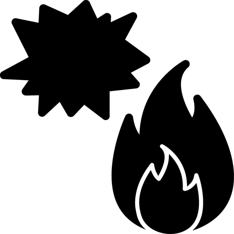 Blaze Burst Glyph vector