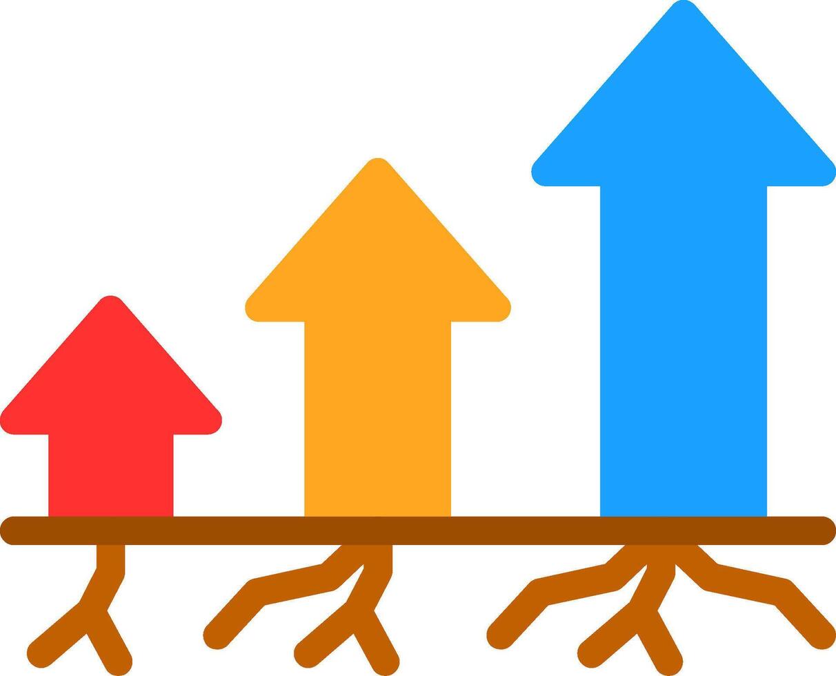 Rise Roots Flat Icon vector