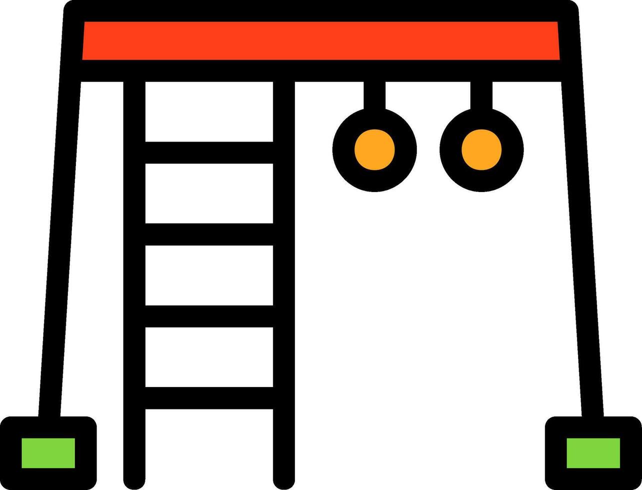 Jungle Gym Line Filled vector