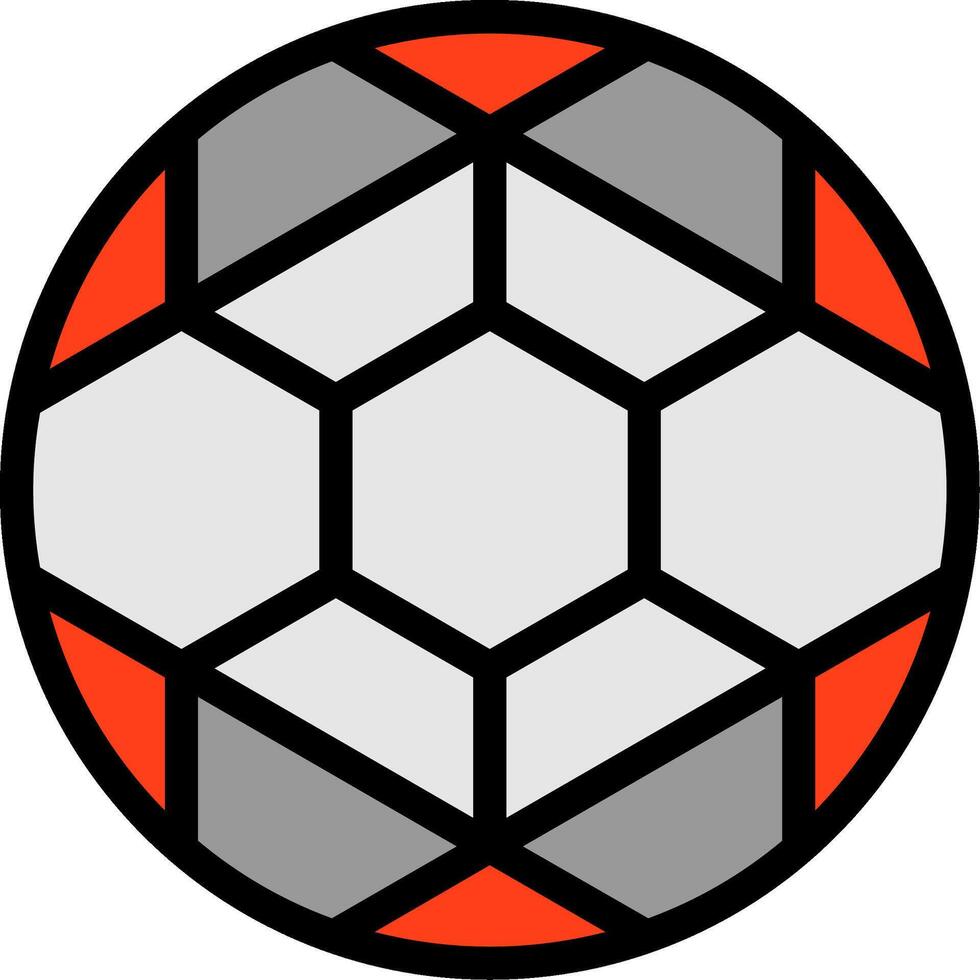 Soccer Ball Line Filled vector