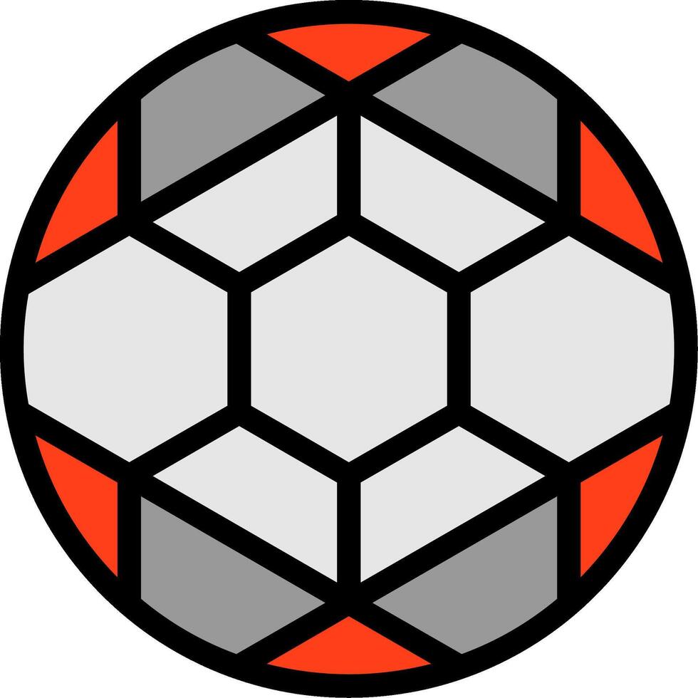 fútbol pelota línea lleno vector