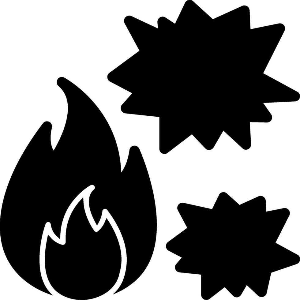 Blaze Burst Glyph vector