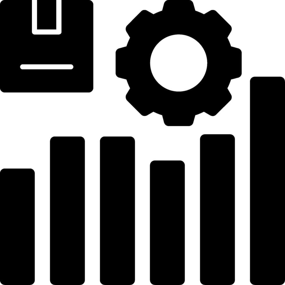 Production Chart Glyph vector