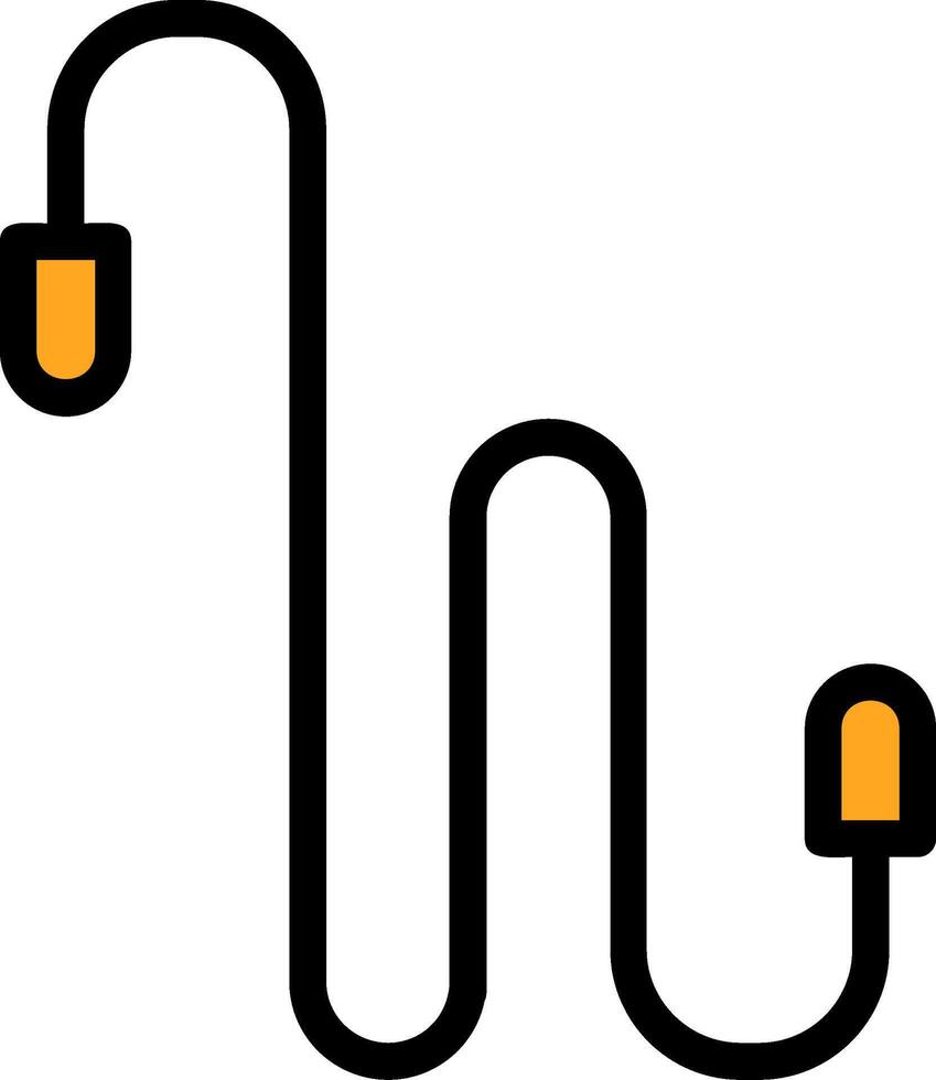 Jump Rope Line Filled vector