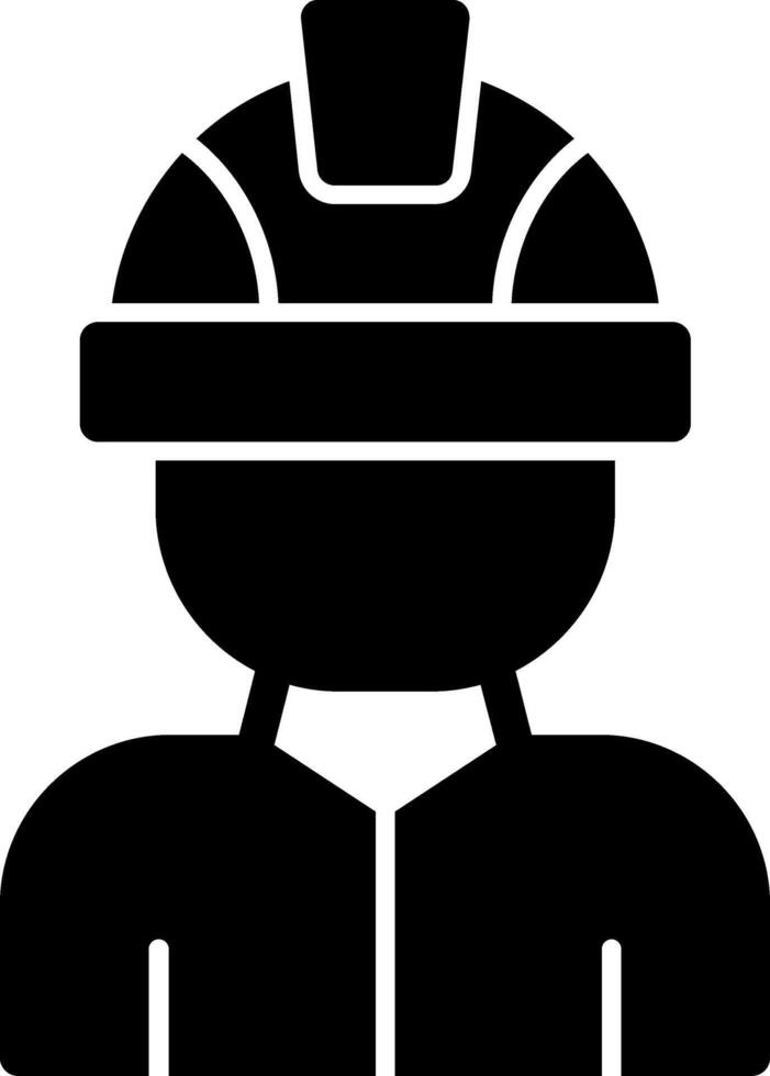 Factory Worker Glyph vector