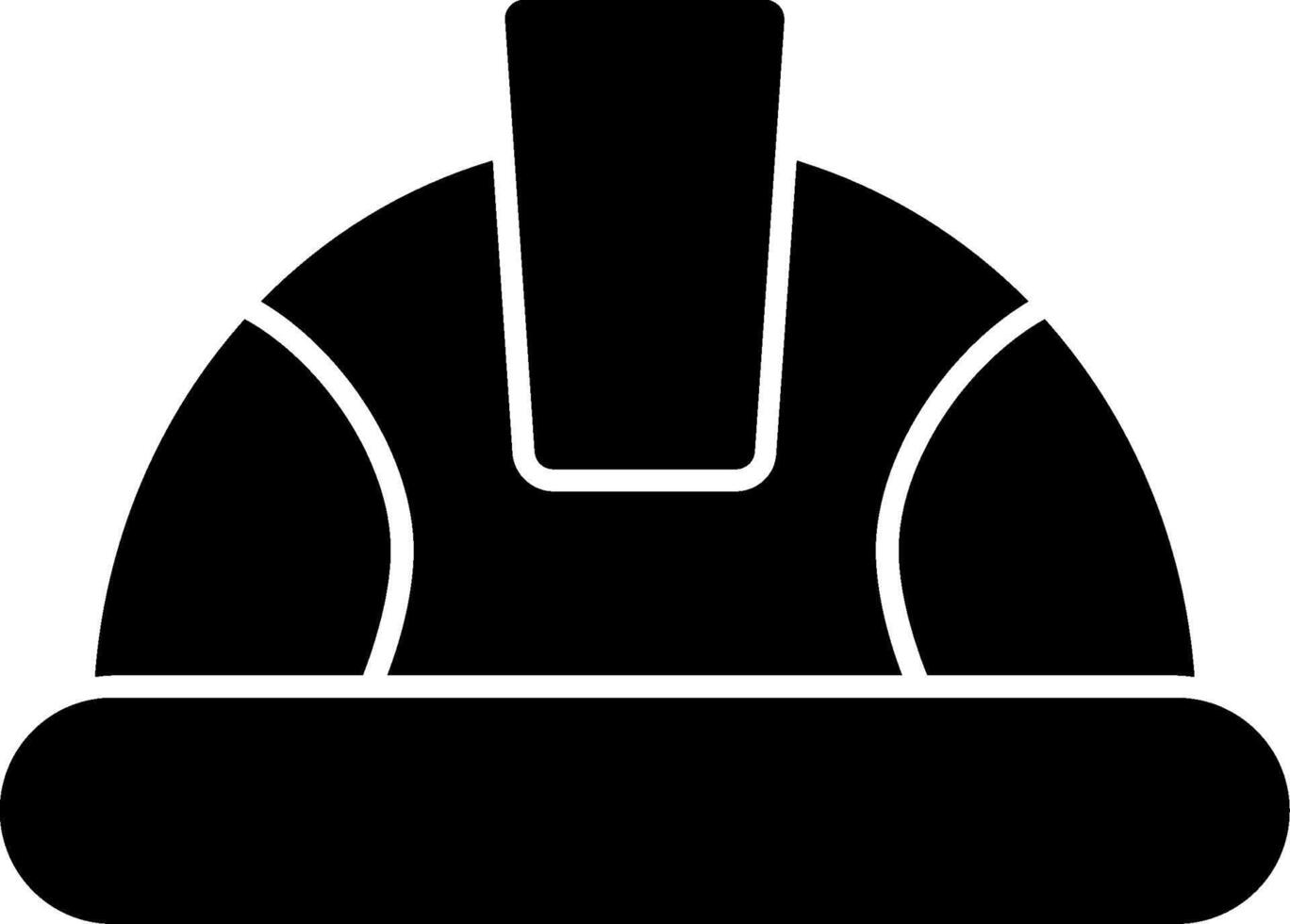 Safety Helmet Glyph vector