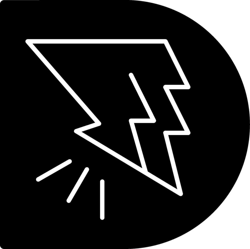 Bold Bolt Glyph vector