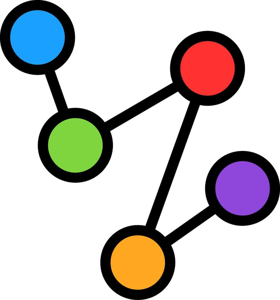 Connection Line Filled vector