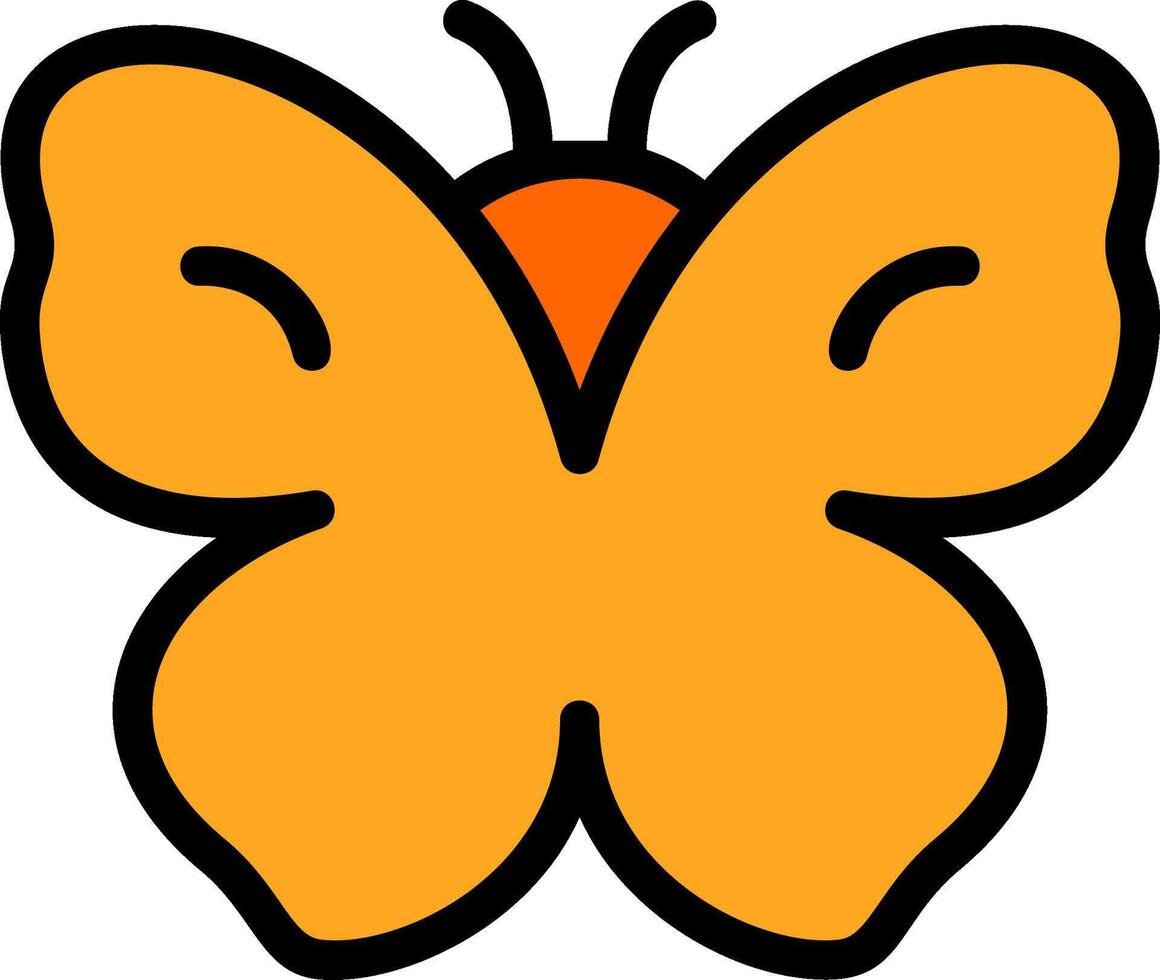 Butterfly Line Filled vector