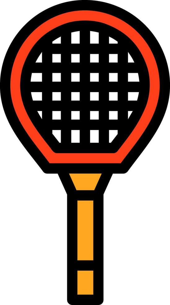 Badminton Racket Line Filled vector