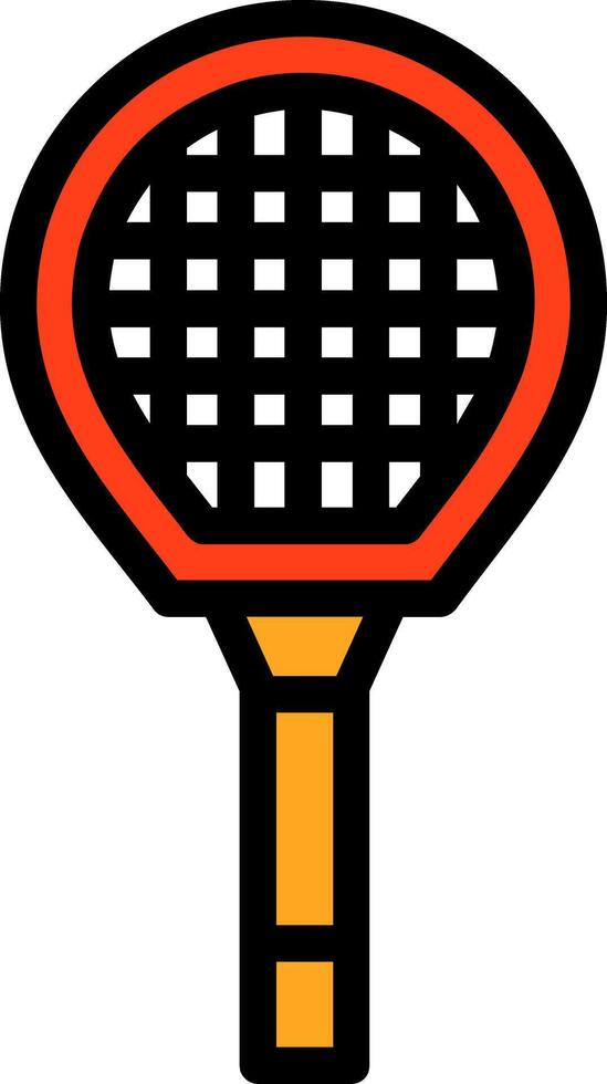 bádminton raqueta línea lleno vector