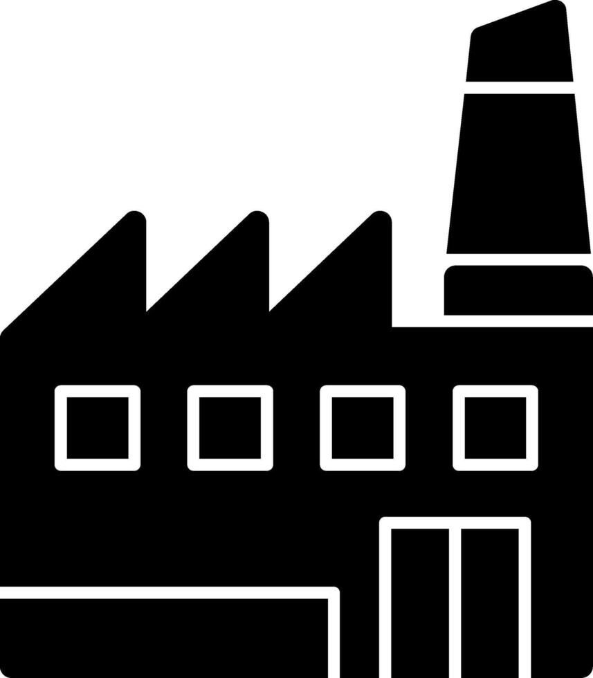 Manufacturing Plant Glyph vector