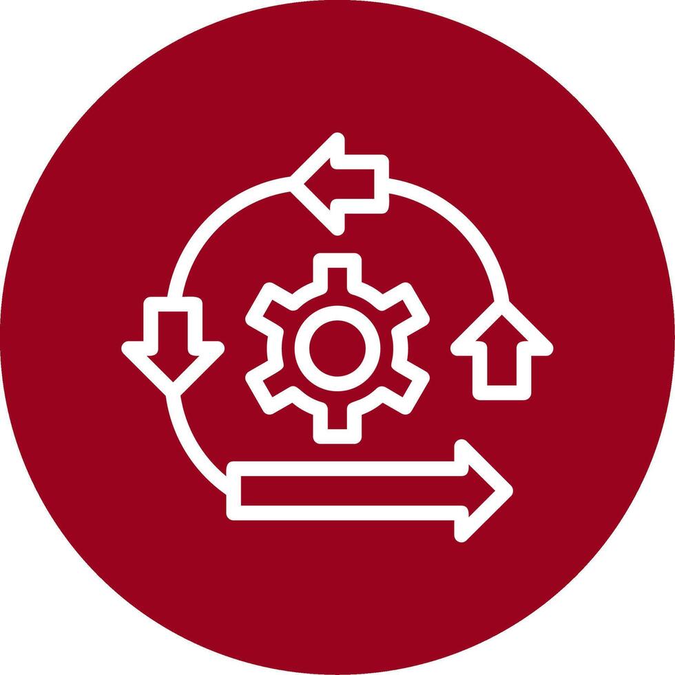 Shift Sprint Outline Circle Icon vector