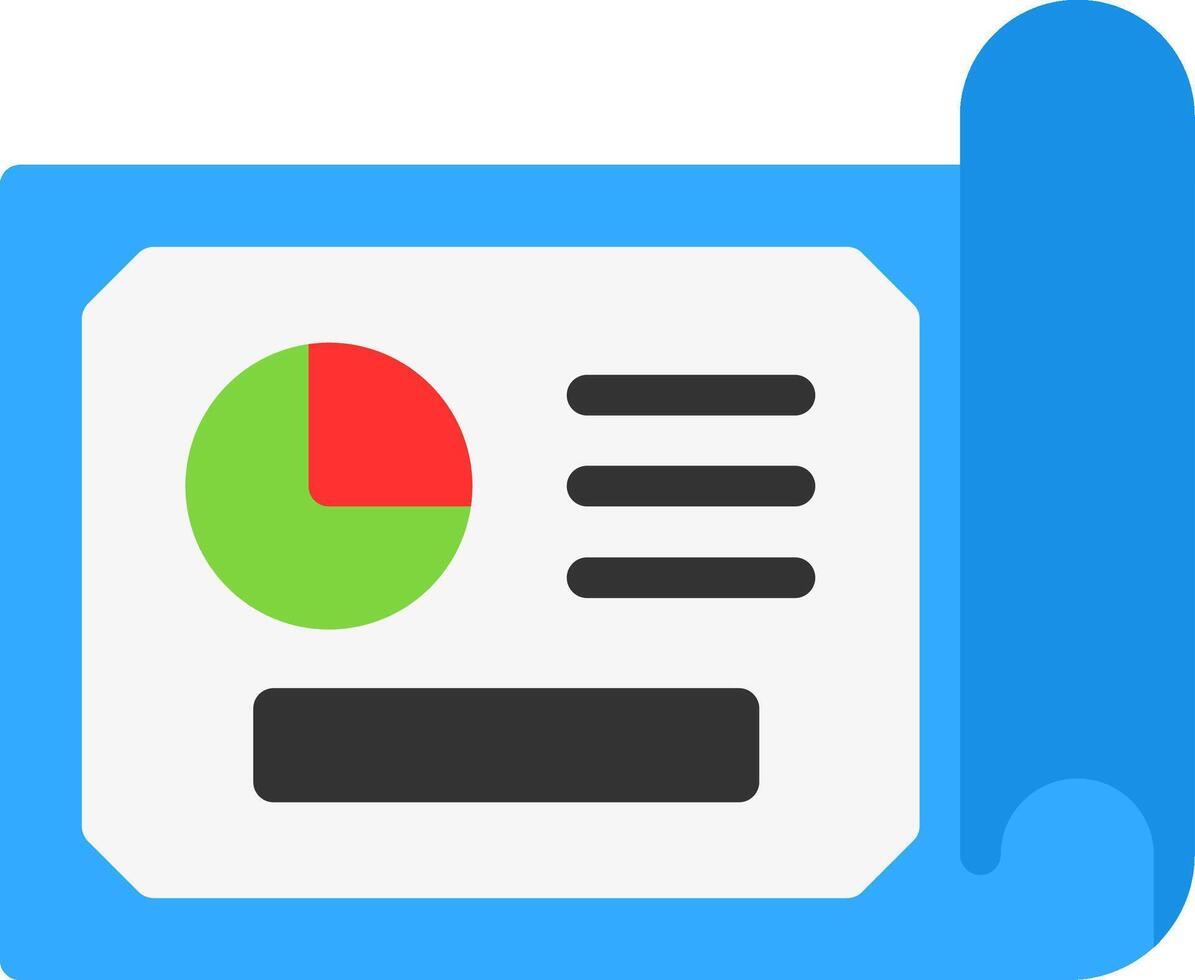 Factory Blueprint Flat Icon vector