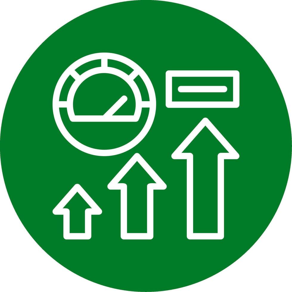 Rev Up Reach Outline Circle Icon vector