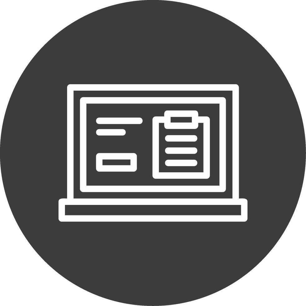 Clipboard Outline Circle Icon vector