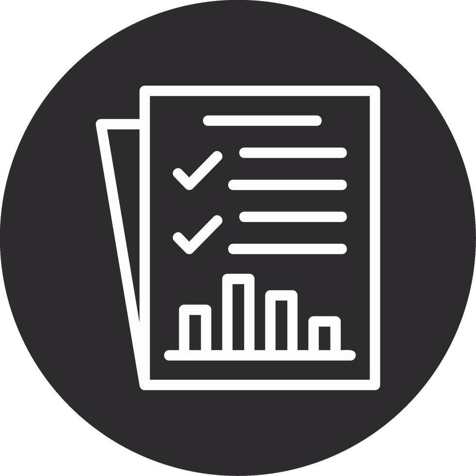 Status Report Inverted Icon vector