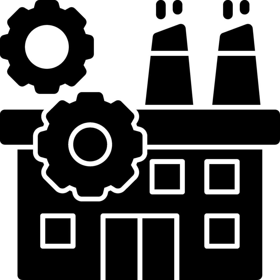 Industry Gear Glyph vector