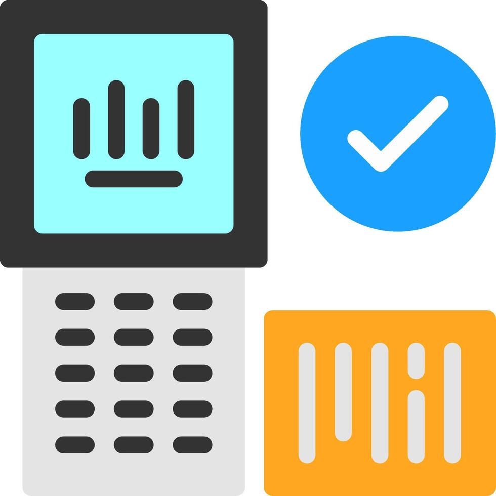 Barcode Scanner Flat Icon vector