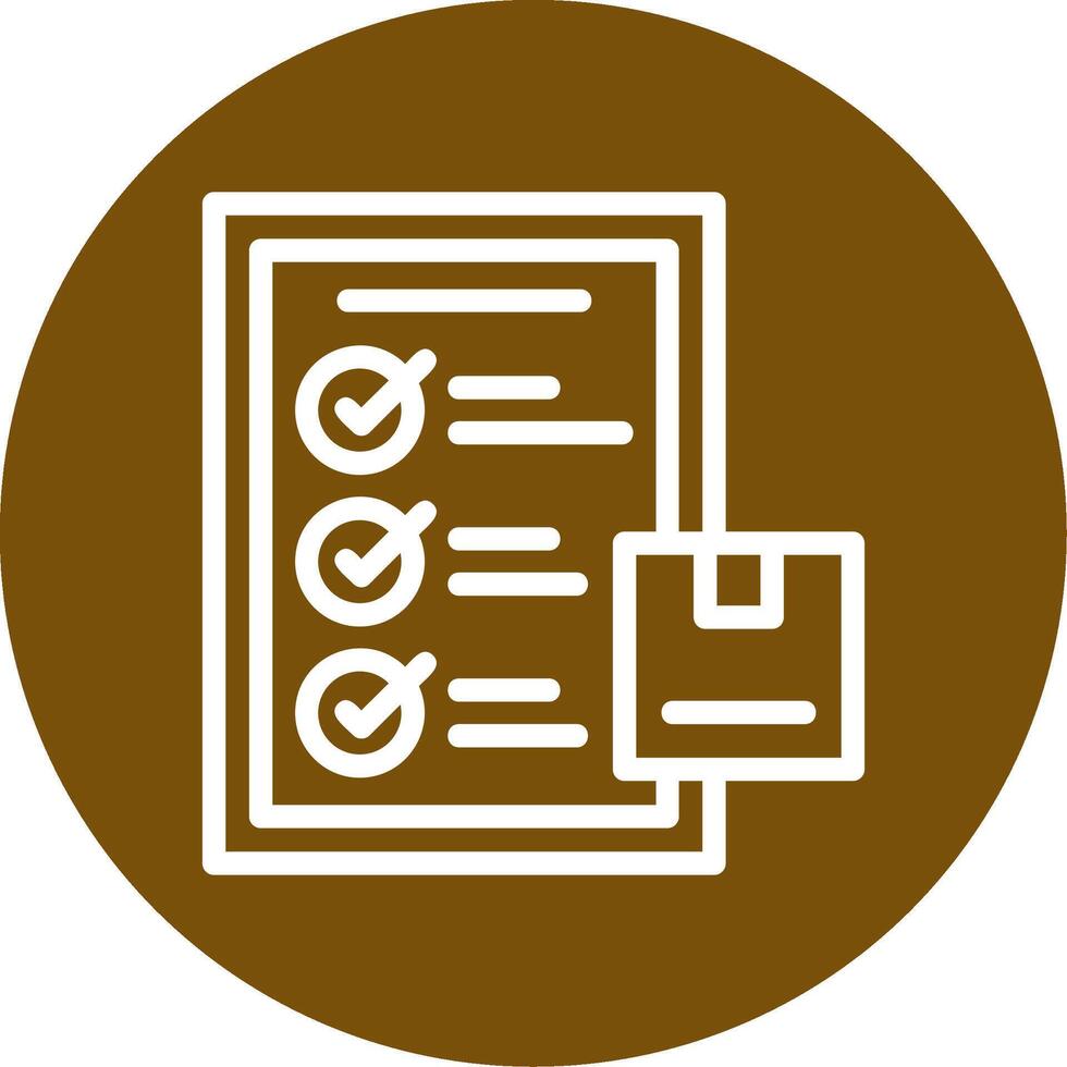 Inspection Outline Circle Icon vector
