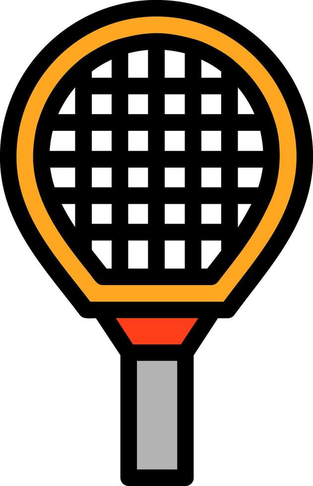 tenis raqueta línea lleno vector