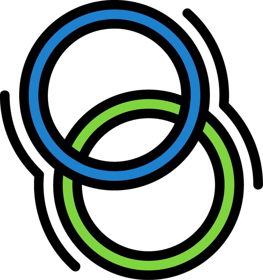 Hula Hoop Line Filled vector