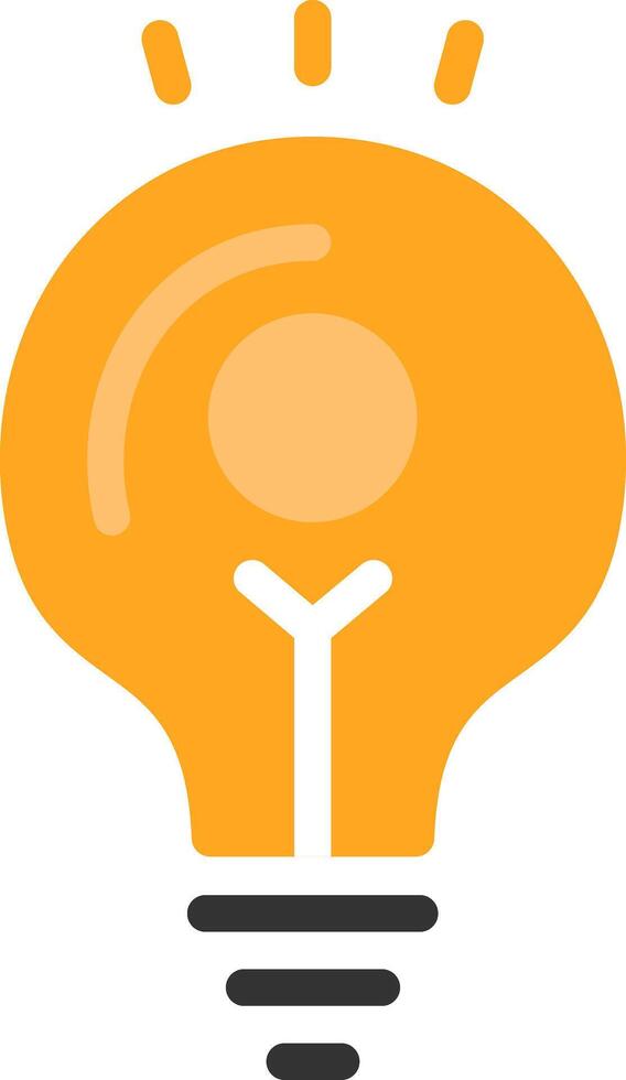 Light Bulb Flat Icon vector