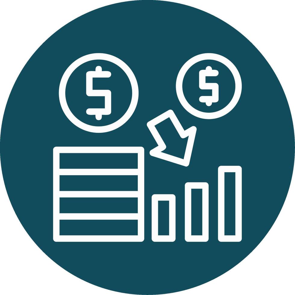 Investment Outline Circle Icon vector