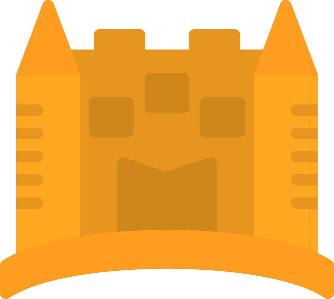 Sandcastle Flat Icon vector
